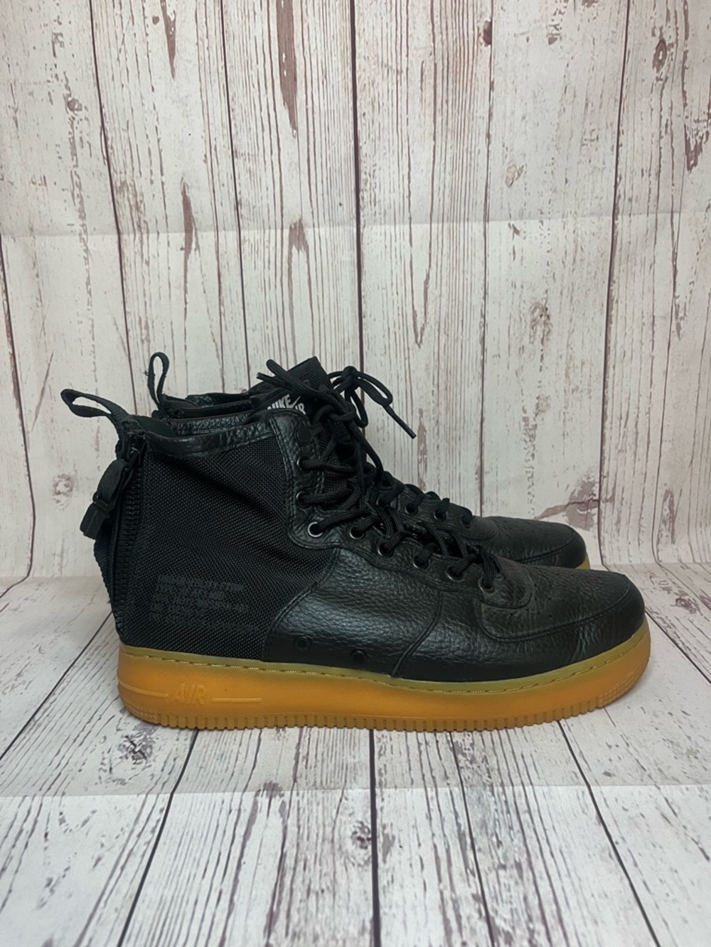 Nike Air Force 1 SF AF1 Mid Mens Sz 11 Black Gum Urban Utility Shoes